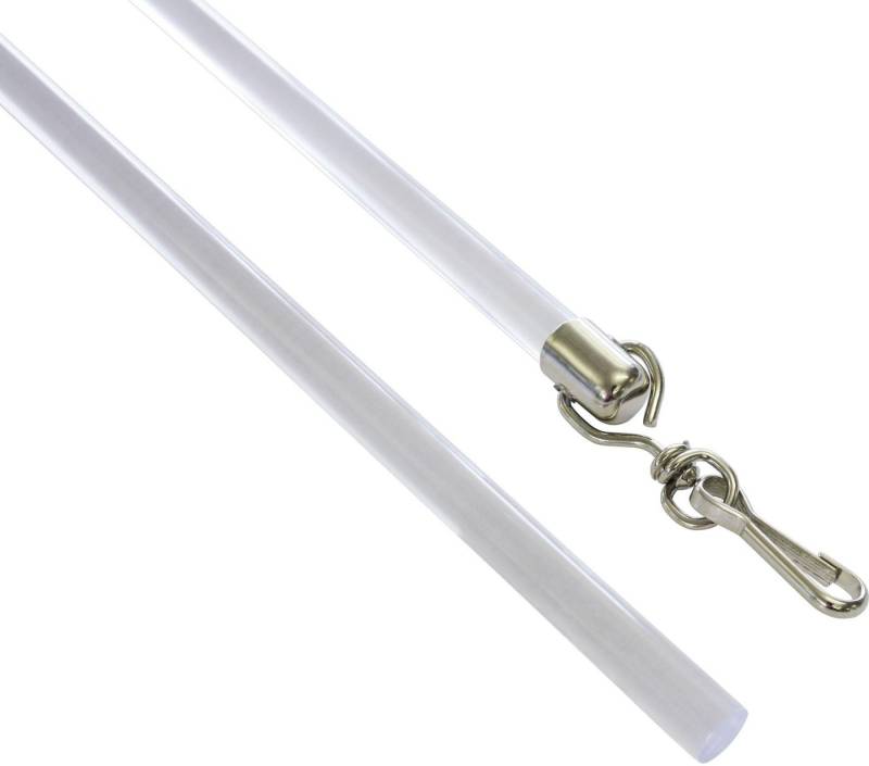 GARDINIA Schleuderstab Kunststoff mit Metallhaken, Vorhangschiene, (Set, 2-St), Serie Flächenvorhang-Technik Atlanta 3-läufig von GARDINIA