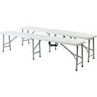 2er Set faltbare und tragbare Bänke Gardiun New Koln 180x29x43 cm Harz in Farbe Weiß 2er Set faltbare und tragbare Bänke Gardiun New Koln 180x29x43 cm Harz in Farbe Weiß von GARDIUN