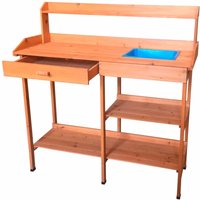 Gärtnertisch Gardiun Kalvin 44x116x125 cm Natur Holz von GARDIUN