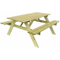 Picknicktisch aus behandeltem Holz Gardiun Essential 165x154x75 cm 20/25 mm 6-8 Personen von GARDIUN