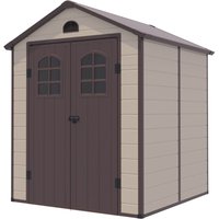 Gartenhaus aus Harz Gardiun Alessia a - 3,57 m² 190x188x225 cm mit Boden und Fenster Beige von GARDIUN