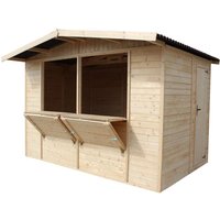 Gartenhaus aus Paneelholz Gardiun Laia Kiosk 8,84 m² 336x263x232 cm mit Theke Gartenhaus aus Paneelholz Gardiun Laia Kiosk 8,84 m² 336x263x232 cm mit Theke von GARDIUN