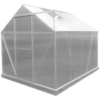 Gardiun - Gewächshaus Lunada Polycarbonat/Aluminium 4 Module 4,82 m² 249x193x190 cm mit Fundament von GARDIUN