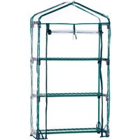 Gardiun - Gewächshaus PVC/Stahl Leaf i 3 Regale 69x49x130 cm Grün mit Reißverschlusstür Gardiun - Gewächshaus PVC/Stahl Leaf i 3 Regale 69x49x130 cm Grün mit Reißverschlusstür von GARDIUN