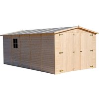 Holzgarage Gardiun Mikhail i 16,78 m² Außenfläche 516x324x192/222 cm von GARDIUN