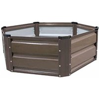 Verzinkter Stahl Garten Hecke Grove Hex i 94x94x26 cm Garten Pflanzer Panels Achteckige Form Braun Farbe - Gardiun von GARDIUN