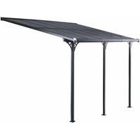 Wandpergola Gardiun Elliot - 13 m² 435x300x225/270 cm Aluminium und Polycarbonat von GARDIUN