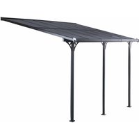 Wandpergola Gardiun Elliot - 15 m² 495x300x225/270 cm Aluminium und Polycarbonat von GARDIUN