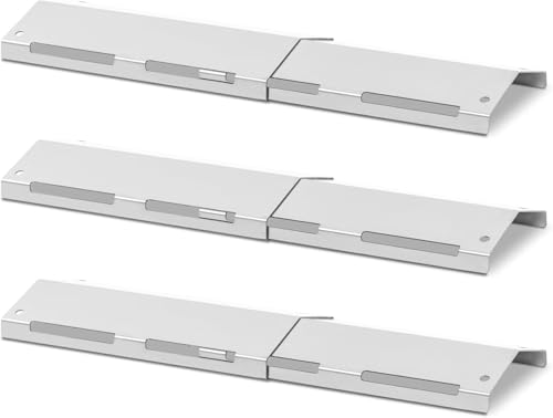 gardivo Aromaschienen verstellbar Edelstahl Premium Universal gasgrill Brennerabdeckung einstellbar Flavorizer Bars zubehör hitzeschild Brennerabdeckung Flammenblech Flammenverteiler (3) von gardivo