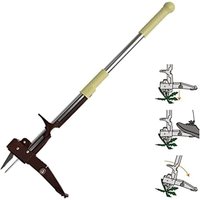 Gardtech - Unkrautabzieher Garten Manueller Unkrautstecher mit Edelstahl-Krallen 100cm Leichter Gartenwerkzeug mit Silbernem Aluminiumgriff Krallen von GARDTECH