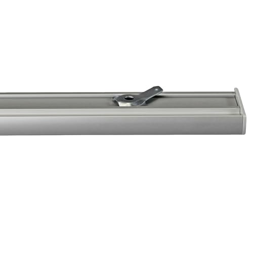 Garesa Gardinenschiene Flächenvorhangschiene Smart, 2-läufig, Alu Natur I Alu Vorhangschiene inkl. Gleiter I Deckenmontage I Auch für schwere Vorhänge I 330cm Garesa Gardinenschiene Flächenvorhangschiene Smart, 2-läufig, Alu Natur I Alu Vorhangschiene inkl. Gleiter I Deckenmontage I Auch für schwere Vorhänge I 330cm von GARESA schönes fürs Fenster