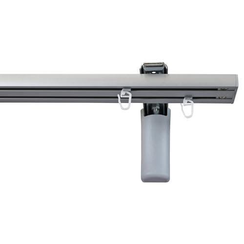 Garesa Gardinenschiene Flächenvorhangschiene Smart, 2-läufig, Alu Natur I Alu Vorhangschiene inkl. Gleiter I Wandmontage I Auch für schwere Vorhänge I 200cm Garesa Gardinenschiene Flächenvorhangschiene Smart, 2-läufig, Alu Natur I Alu Vorhangschiene inkl. Gleiter I Wandmontage I Auch für schwere Vorhänge I 200cm von GARESA schönes fürs Fenster