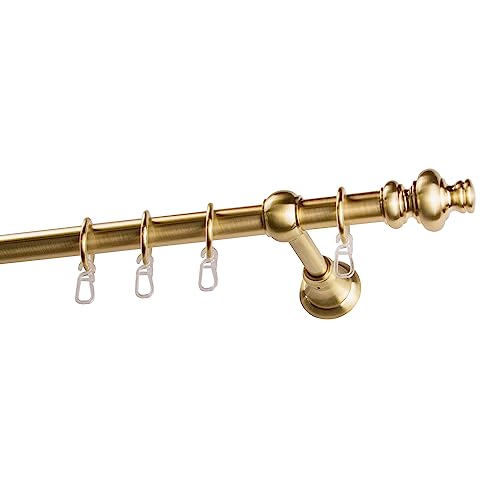 Garesa Gardinenstange Andrea Ø 20mm, 1-läufig, Messing, matt I Stabile Vorhangstange inkl. Ringe + Faltenlegehaken I Mit Endknopf Profil groß I 220cm Garesa Gardinenstange Andrea Ø 20mm, 1-läufig, Messing, matt I Stabile Vorhangstange inkl. Ringe + Faltenlegehaken I Mit Endknopf Profil groß I 220cm von GARESA schönes fürs Fenster