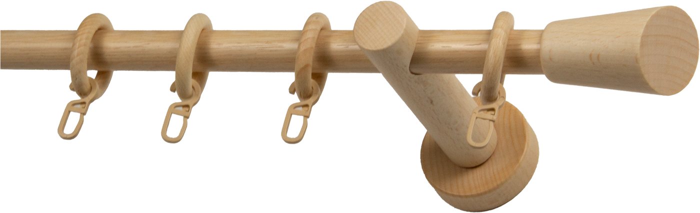 GARESA Gardinenstange CLASSICO MOLIS, 1-läufig, Wunschmaßlänge, mit Bohren, verschraubt, Vorhanggarnitur, verlängerbar, Wandmontage, Keil, mit Ringe und Haken GARESA Gardinenstange CLASSICO MOLIS, 1-läufig, Wunschmaßlänge, mit Bohren, verschraubt, Vorhanggarnitur, verlängerbar, Wandmontage, Keil, mit Ringe und Haken von GARESA