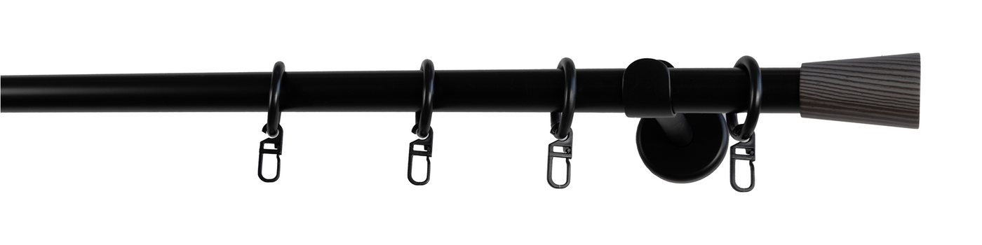 GARESA Gardinenstange Lina mit Keil, 1-läufig, Wunschmaßlänge, mit Bohren, verschraubt, Vorhanggarnitur verlängerbar Wandmontage von GARESA