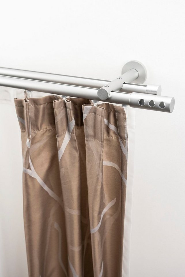 GARESA Gardinenstange EASY, Ø 20 mm, 2-läufig, Wunschmaßlänge, mit Bohren, verschraubt, Aluminium GARESA Gardinenstange EASY, Ø 20 mm, 2-läufig, Wunschmaßlänge, mit Bohren, verschraubt, Aluminium von GARESA