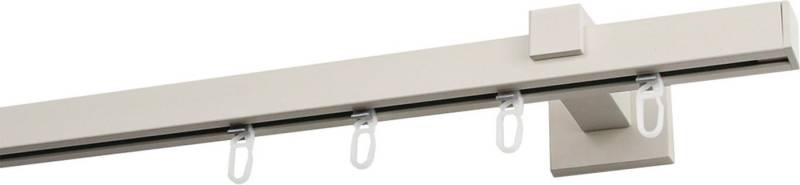 GARESA Gardinenstange Nora, 1-läufig, Wunschmaßlänge, verschraubt, Aluminium, Vorhanggarnitur, einfache Montage an die Wand, verlängerbar, Kappe von GARESA