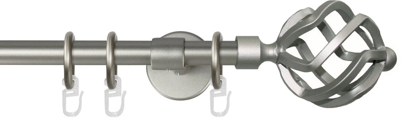 GARESA Gardinenstange RUSTIKA, Ø 16 mm, 1-läufig, Wunschmaßlänge, verschraubt, Metall, rustikale Vorhanggarnitur, verlängerbar, m. Ringe, Endknopf Korb GARESA Gardinenstange RUSTIKA, Ø 16 mm, 1-läufig, Wunschmaßlänge, verschraubt, Metall, rustikale Vorhanggarnitur, verlängerbar, m. Ringe, Endknopf Korb von GARESA