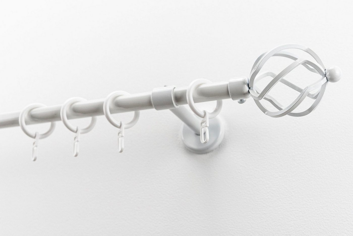 GARESA Gardinenstange RUSTIKA, Ø 16 mm, 1-läufig, Wunschmaßlänge, verschraubt, Metall, rustikale Vorhanggarnitur, verlängerbar, m. Ringe, Endknopf Korb GARESA Gardinenstange RUSTIKA, Ø 16 mm, 1-läufig, Wunschmaßlänge, verschraubt, Metall, rustikale Vorhanggarnitur, verlängerbar, m. Ringe, Endknopf Korb von GARESA