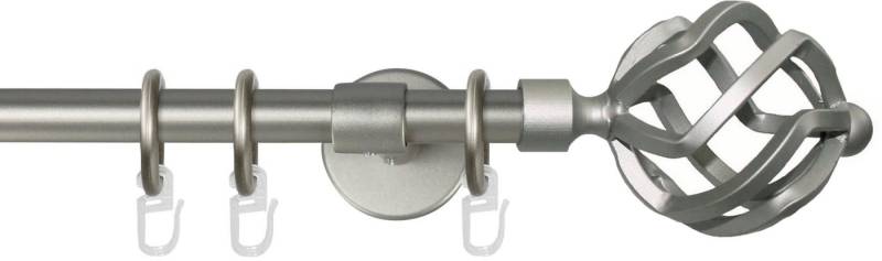 GARESA Gardinenstange RUSTIKA, Ø 16 mm, 1-läufig, Wunschmaßlänge, verschraubt, Metall, rustikale Vorhanggarnitur, verlängerbar, m. Ringe, Endknopf Korb GARESA Gardinenstange RUSTIKA, Ø 16 mm, 1-läufig, Wunschmaßlänge, verschraubt, Metall, rustikale Vorhanggarnitur, verlängerbar, m. Ringe, Endknopf Korb von GARESA