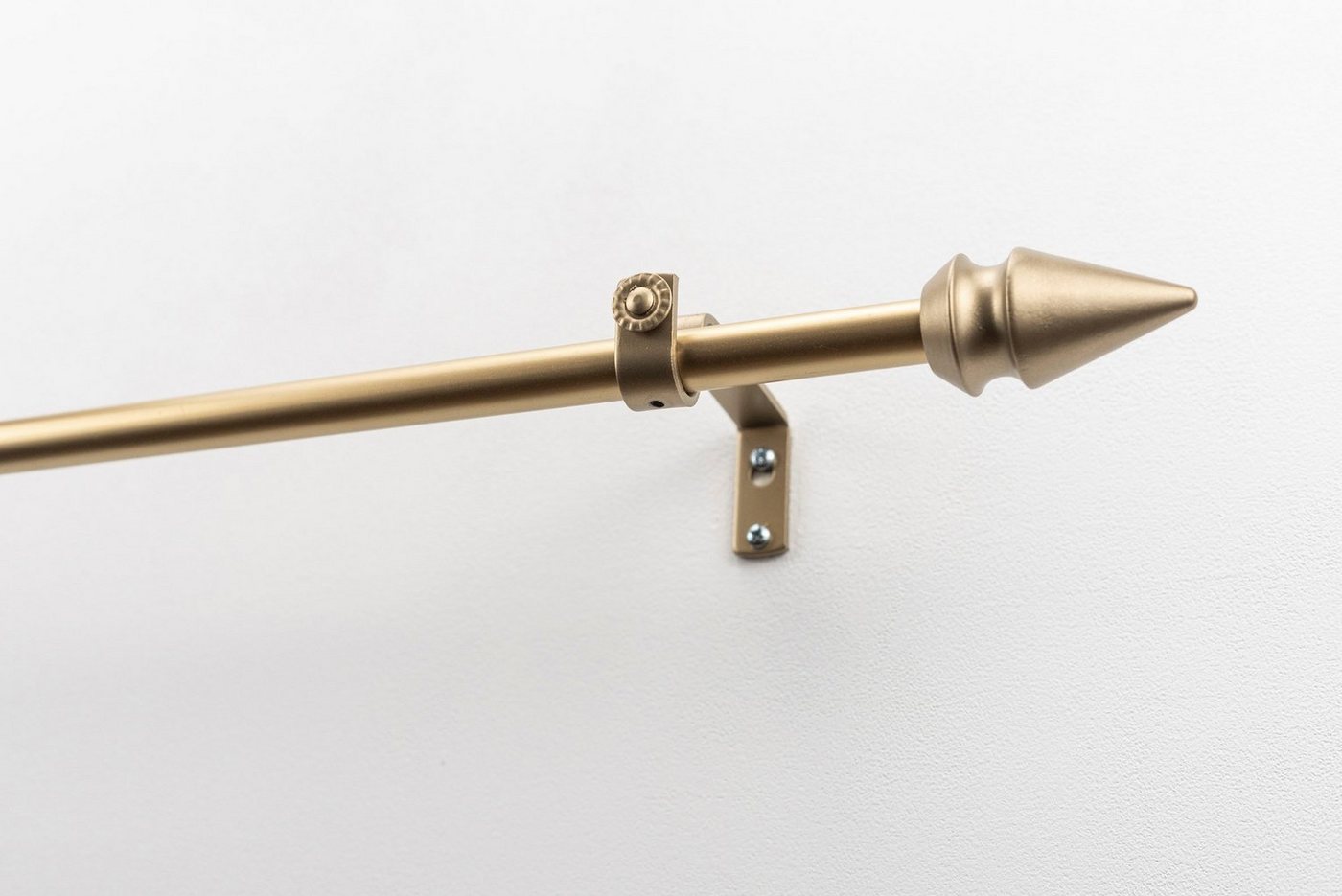 Gardinenstange SPYRNA mit offenem Träger, GARESA, Ø 16 mm, 1-läufig, Wunschmaßlänge, Vorhanggarnitur, verlängerbar, Spitze, ohne Ringe von GARESA