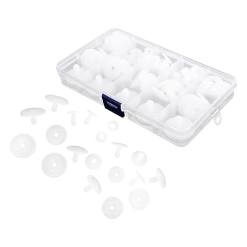 GARIOUANS 1 Karton Drehbare Kunststoff Puppengelenke mit Aufbewahrungsbox Sichere Runde Kanten Vielseitig für DIY Puppen und Teddybären Bastelbedarf Glatte Oberfläche Schadstofffrei von GARIOUANS