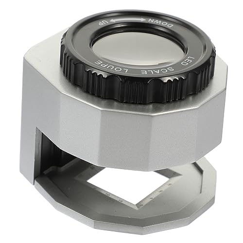 GARIOUANS 1 Satz Fach Verstellbares Vergrößerungsglas mit LED Licht für Schmuck und Münzen Tragbare Handlupe Optischem für Präzise Messungen und Detektion von GARIOUANS