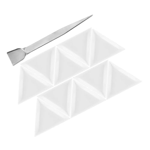 GARIOUANS 1 Satz Perlensortiertablett Perlenwerkzeuge Perlensortierschale Strass-Tabletts Perlentabletts für die Schmuckherstellung Perlenschaufel Perlensortierer Strassschale Edelstahl von GARIOUANS