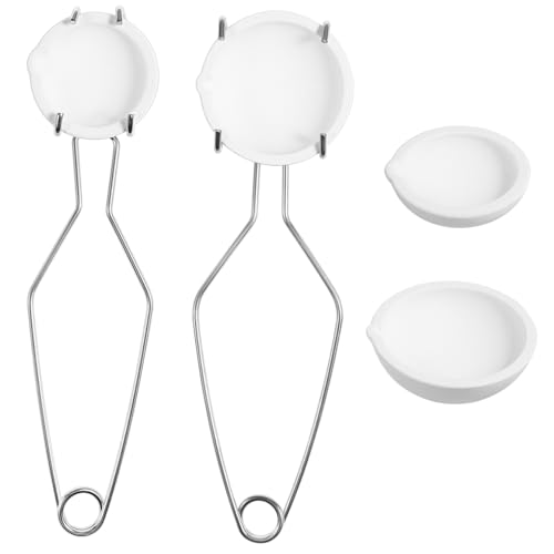 GARIOUANS 1 Satz Schmelztiegel Set für Metallverarbeitung Tiegel mit Unterschiedlichen Kapazitäten Robuste Zange und Ausgießöffnungen für Schmuckguss und DIY Projekte von GARIOUANS