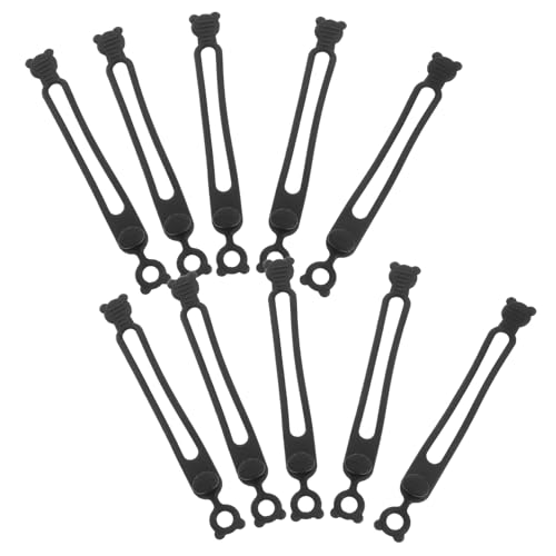GARIOUANS 10 Stück Flexible Silikon Kabelbinder Kabelorganizer für USB Ladekabel Datenkabel Mehrfach Verwendbar zum Ordentlichen Kabelmanagement im Büro und Haushalt von GARIOUANS