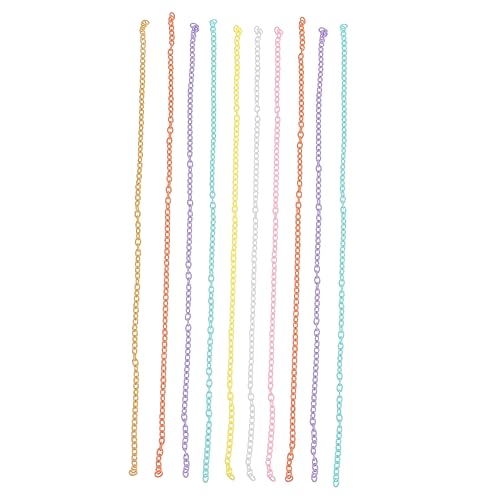 GARIOUANS 10 Stück Kunststoffkette für Schmuckherstellung Ovaler DIY Handwerkszubehör Zufälligen Farben für Armbänder Lanyards und Kreative Projekte GARIOUANS 10 Stück Kunststoffkette für Schmuckherstellung Ovaler DIY Handwerkszubehör Zufälligen Farben für Armbänder Lanyards und Kreative Projekte von GARIOUANS