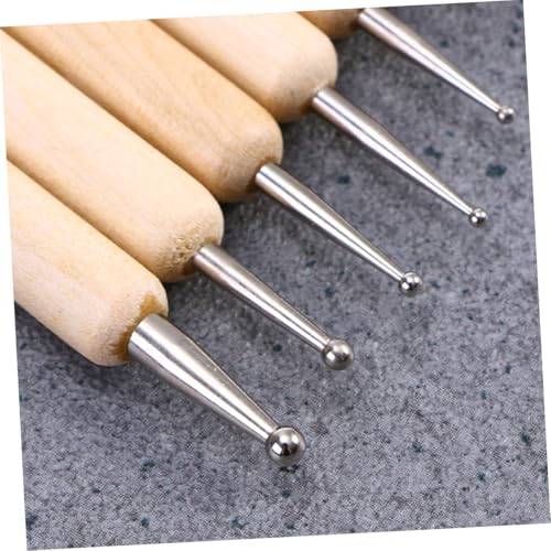 GARIOUANS 10 Stück Teiliges Ball Stylus Tools Set aus Edelstahl Doppelseitige Modellierwerkzeuge für Polymer Clay und Malerei Leichtes DIY Keramik Skulptur Werkzeug Set in Blau Präzise von GARIOUANS