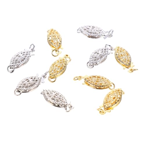 GARIOUANS 10 Stück Teiliges Filigrane Legierungs Verschlüsse für Halsketten und Armbänder Leicht Bedienbar Vielseitig für DIY Schmuckherstellung Kompakt und Langlebig Geeignet für von GARIOUANS