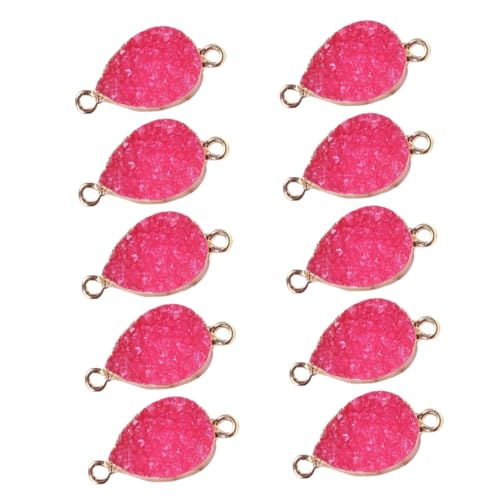 GARIOUANS 10 Stück Teiliges Kristallanhänger Wassertröpfchenform Doppelseitiger Haken Langlebiges Schmuckzubehör für Halsketten DIY Schmuckherstellung Rosé von GARIOUANS