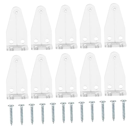 GARIOUANS 10 Stück Teiliges Kunststoff Jalousie Haltebügel Transparent Bruchsicherer Blind Bottom Rail Holder Leicht Werkzeugfreie Montage Ersatz für Untere Schienen Passend für Roller Blind von GARIOUANS