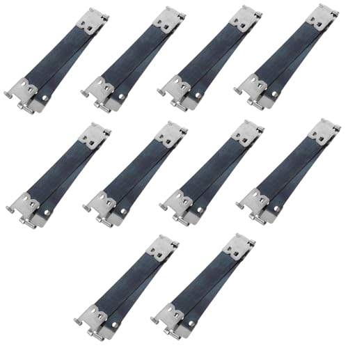 GARIOUANS 10 Stück Teiliges Metall Federclips für Interne Flexrahmen Silberne Handtaschen Scharniere DIY Zubehör für Münzbörsen Taschenbügel zum Einnähen und Kussverschluss Ersatz von GARIOUANS