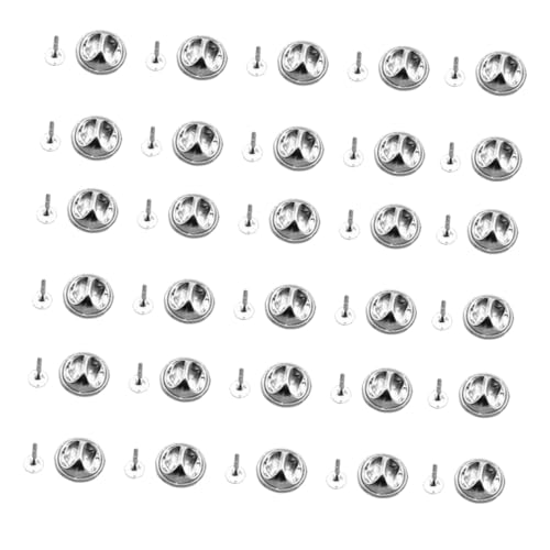 GARIOUANS 100 Sätze Teiliges Broschennadeln Verschlüsse aus Kupfer Leichte Anstecknadelhalter für DIY Schmuck Sicherer Halt für Anstecknadeln Ersatz für Namensschilder und Abzeichen von GARIOUANS