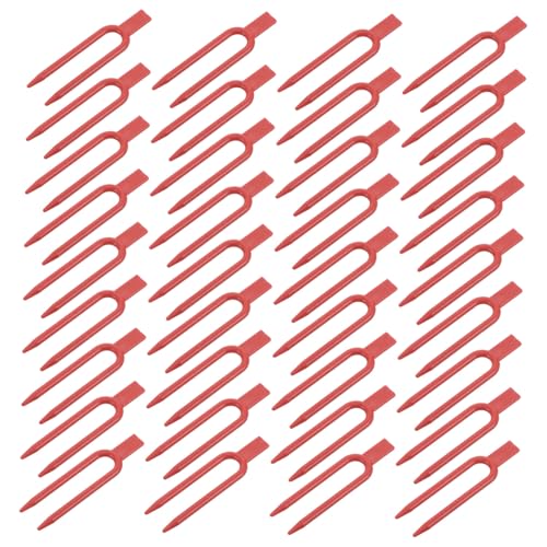 GARIOUANS 100 Stück Gartennadeln Kunststoff Pflanzensicherung Clips Erdbeer und Tomatenhalter Befestigungshilfe für Kletterpflanzen Gemüse und Obst Wiederverwendbare Gartenfixierwerkzeuge von GARIOUANS