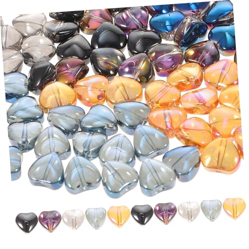 GARIOUANS 100 Stück Glas Spacer Perlen Herzform Bunte Schillernde DIY Schmuckherstellung Perlen für Armbänder Halsketten Basteln Zubehör Transparent Schwarz Blau Orange Verlauf Mix GARIOUANS 100 Stück Glas Spacer Perlen Herzform Bunte Schillernde DIY Schmuckherstellung Perlen für Armbänder Halsketten Basteln Zubehör Transparent Schwarz Blau Orange Verlauf Mix von GARIOUANS