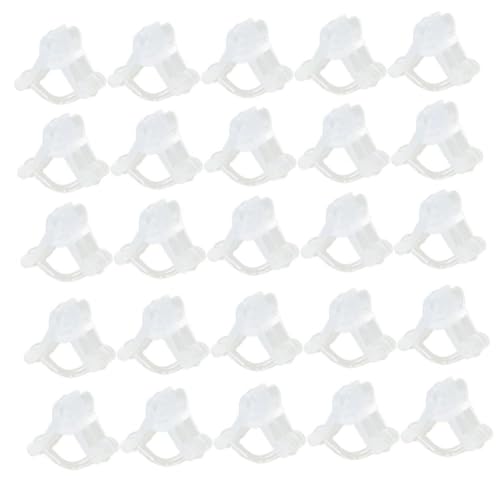 GARIOUANS 100 Stück Teiliges Kunststoff Pflanzengrafting Clips Weiß für Blumen und Gemüsepflanzen Stängelstütze und Fixierung Beim Veredeln für Wassermelone Gurke Aubergine von GARIOUANS