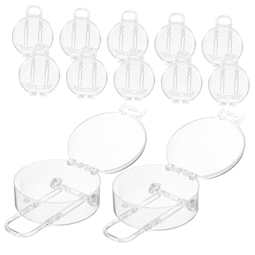 GARIOUANS 12 Stck Teiliges Runde Mini Koffer Geschenkboxen Transparente Weiße Hochzeit Candy Container Vielseitige Kleine Aufbewahrungsboxen für Partygeschenke und Süßigkeiten von GARIOUANS