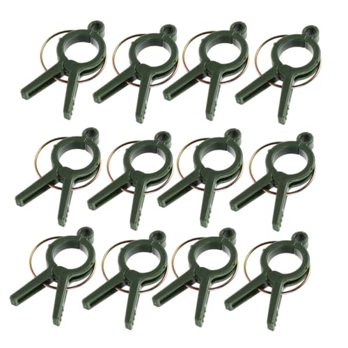 GARIOUANS 12 Stück Pflanzenclips aus Robustem Kunststoff Flexibel und Bruchsicher zur Sicheren Befestigung von Kletterpflanzen Tomaten und Rankpflanzen im Garten Unterstützt Gesundes von GARIOUANS