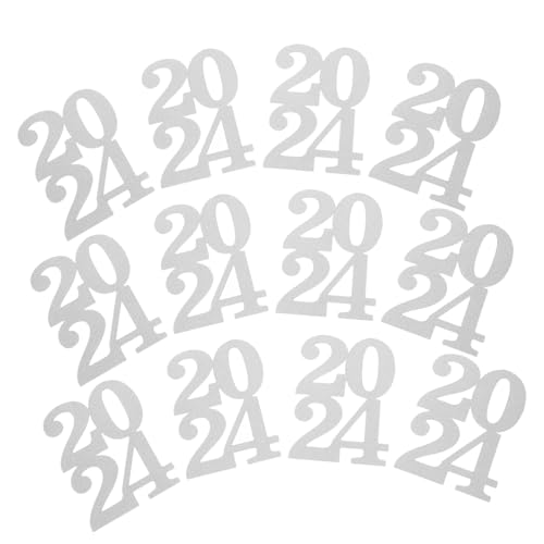 GARIOUANS 12 Stück Teiliges Abschluss Dekoration Tags Glitzernde Cutouts für Blumenvasen Doppelseitige Aufkleber für Graduierungsfeiern Tischdekorationen Einfach zu Verwenden von GARIOUANS