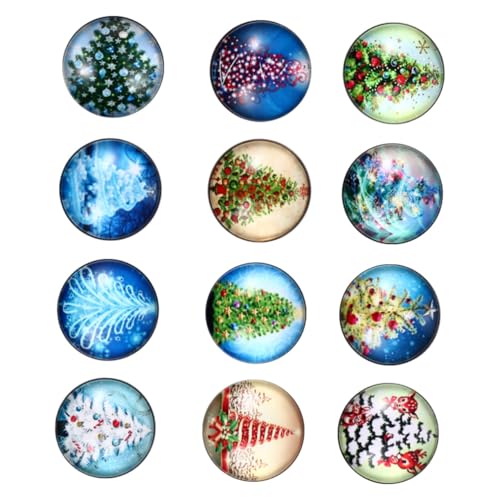 GARIOUANS 12 Stück Teiliges Glas Snap Buttons Schmuckknöpfe Transparent Langlebig für DIY Armbänder Halsketten Modische Weihnachtsmotive Charmante Effekte zum Basteln und Gestalten GARIOUANS 12 Stück Teiliges Glas Snap Buttons Schmuckknöpfe Transparent Langlebig für DIY Armbänder Halsketten Modische Weihnachtsmotive Charmante Effekte zum Basteln und Gestalten von GARIOUANS