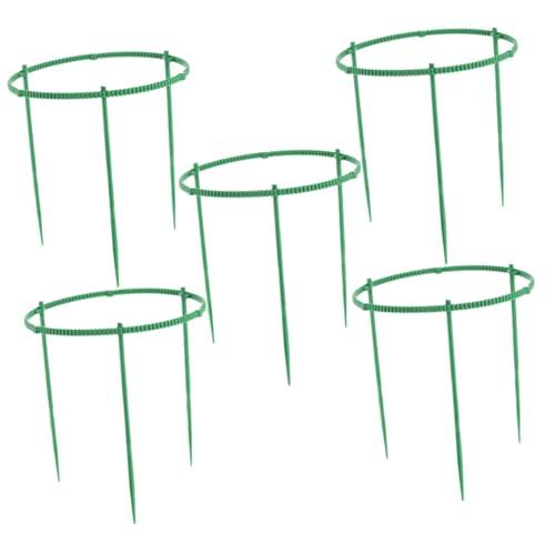 GARIOUANS 15 Stück Teiliges Pflanzenstützset aus Robustem Kunststoff Spliced Design für Kletterpflanzen Gartenstützen Staudenstützen Grüne Pflanzstäbe Platzsparend und Belastbar für Blumen von GARIOUANS