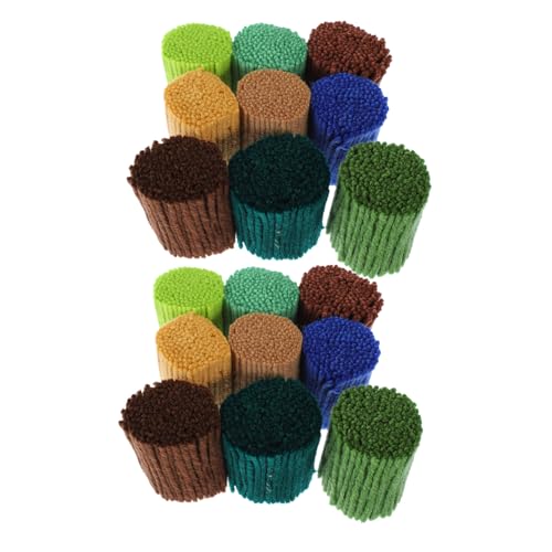 GARIOUANS 18 Stück Teiliges Acryl Garnset für Teppichknüpfen und DIY Stickerei Vorgefertigte Langlebige Häkelwolle in Buntem Farbverlauf für Teppiche Kissen Decken und Heimtextilien von GARIOUANS