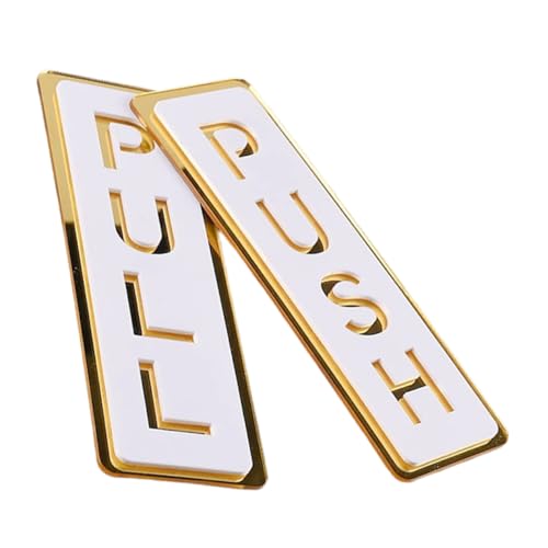 GARIOUANS 2 Stück Aufkleber für Schiebetürschilder Zugschild für Eingangstür Push-Schild für die Tür Push-Pull-Zeichen Push-Schild für die Eingangstür Türgriffschild Acryl Golden GARIOUANS 2 Stück Aufkleber für Schiebetürschilder Zugschild für Eingangstür Push-Schild für die Tür Push-Pull-Zeichen Push-Schild für die Eingangstür Türgriffschild Acryl Golden von GARIOUANS