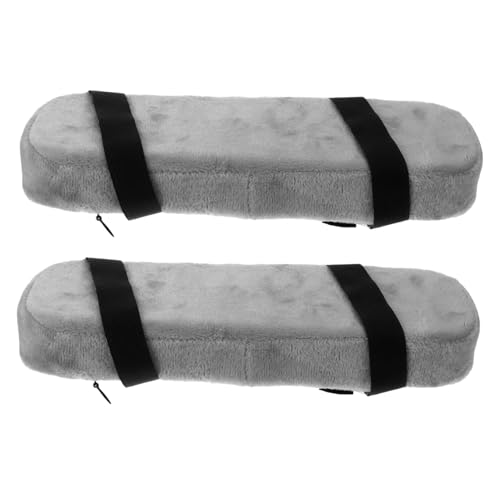 GARIOUANS 2 Stück Ergonomische Armlehnenpolster Memory Schaum Komfortable Armstützkissen mit Verstellbaren Elastischen Bändern für Bürostühle und Gaming Stühle Druckentlastend von GARIOUANS