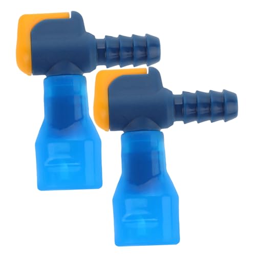 GARIOUANS 2 Stück Hydration Pack Beißventil Ersatz mit Winkelverbinder Auslaufsichere Trinkblasen Mundstück Verbindung Kompatibel für Wasserblase Trinkrucksack Zubehör von GARIOUANS