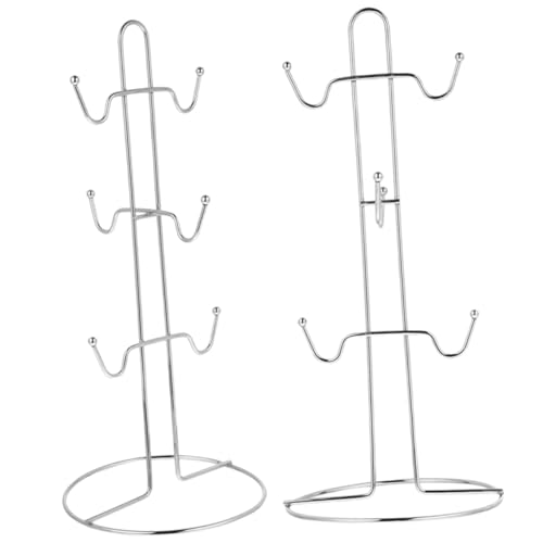 GARIOUANS 2 Stück Kaffeetassenhalter Vielseitiger Kaffeetassenbaum Eleganter Küchenorganizer für Tassen Platzsparend Robust und Einfach zu Reinigen von GARIOUANS